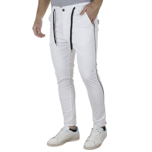 Chinos Παντελόνι Super Slim COVER ARTHUR T0076 Λευκό