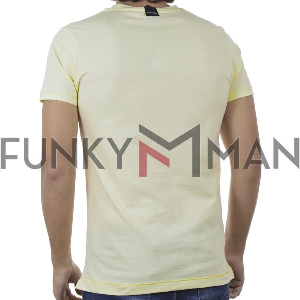 Κοντομάνικη Μπλούζα T-Shirt COVER BLAW Y235 ανοιχτό Κίτρινο