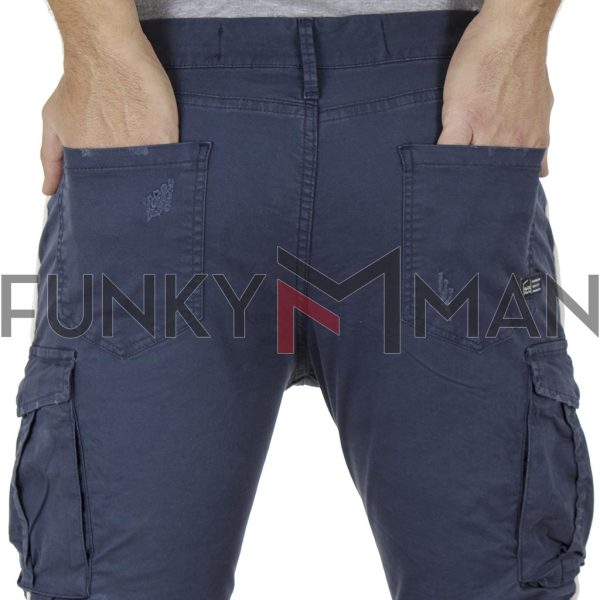 Cargo Παντελόνι με Λάστιχα COVER CANYON T0183 Navy