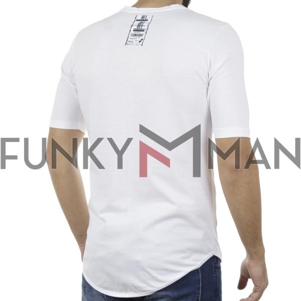 Κοντομάνικη Μπλούζα T-Shirt COVER INDIAN Y221 Λευκό