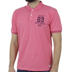 Κοντομάνικο Pique Μπλουζάκι Polo DOUBLE PS-221 Ροζ