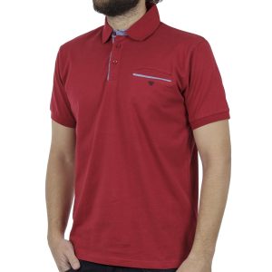 Κοντομάνικο Μπλουζάκι Polo Jersey DOUBLE PS-224S Κόκκινο