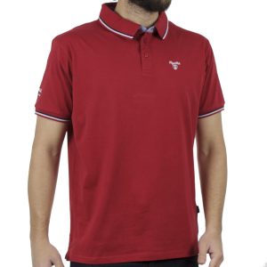 Κοντομάνικο Μπλουζάκι Polo Jersey DOUBLE PS-225S Κόκκινο