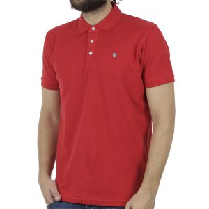 Κοντομάνικη Μπλούζα με Γιακά Polo Garage55 GAM201-11119 Κόκκινο