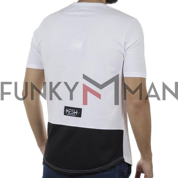 Κοντομάνικη Μπλούζα T-Shirt MESH&CO Ffamily 01-270 Λευκό