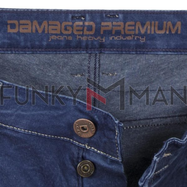 Τζιν Βερμούδα DAMAGED Jeans DB10 SS19 Μπλε
