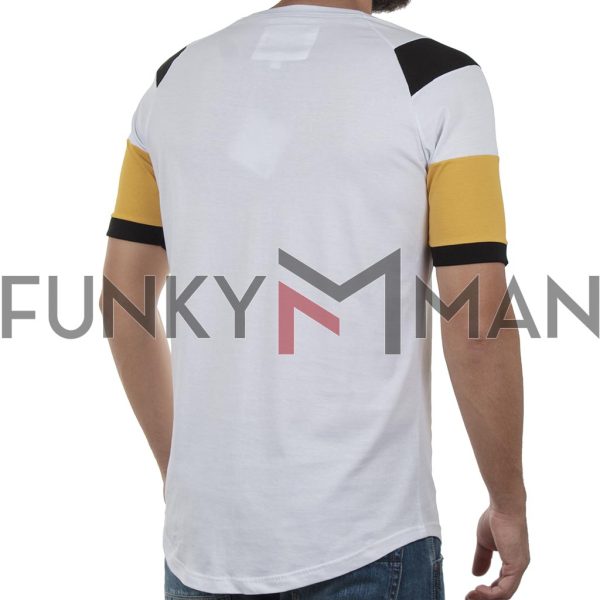 Κοντομάνικη Μπλούζα Ranglan T-Shirt PONTEROSSO 19-1039 COLOUR Λευκό