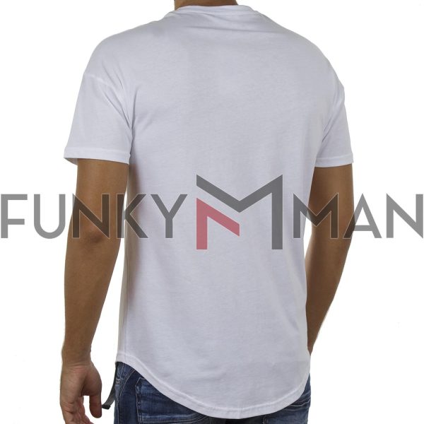 Κοντομάνικη Μπλούζα Fashion T-Shirt FREE WAVE 91123 Λευκό