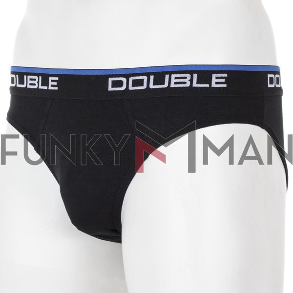 Σλιπ DOUBLE Underwear MBS-1 Σετ 3 τεμ. Μαύρο & Blueblack