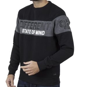 Φούτερ Μπλούζα Sweatshirt DOUBLE MTOP-49 Μαύρο