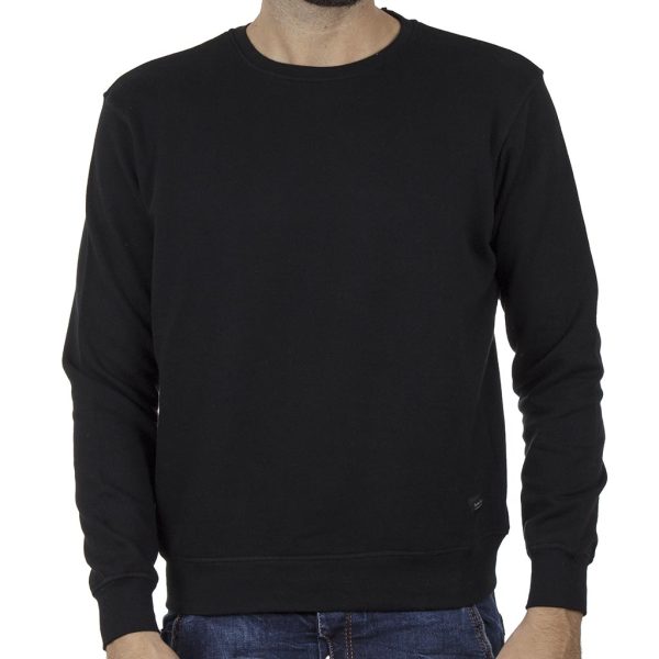Φούτερ-Fleece Μπλούζα Sweatshirt DOUBLE MTOP-51 Μαύρο