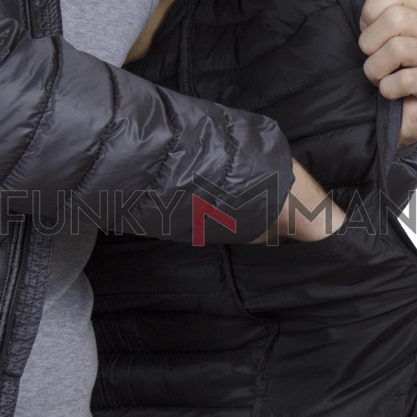 Puffer Jacket με Κουκούλα BLEND 20708633 Γκρι