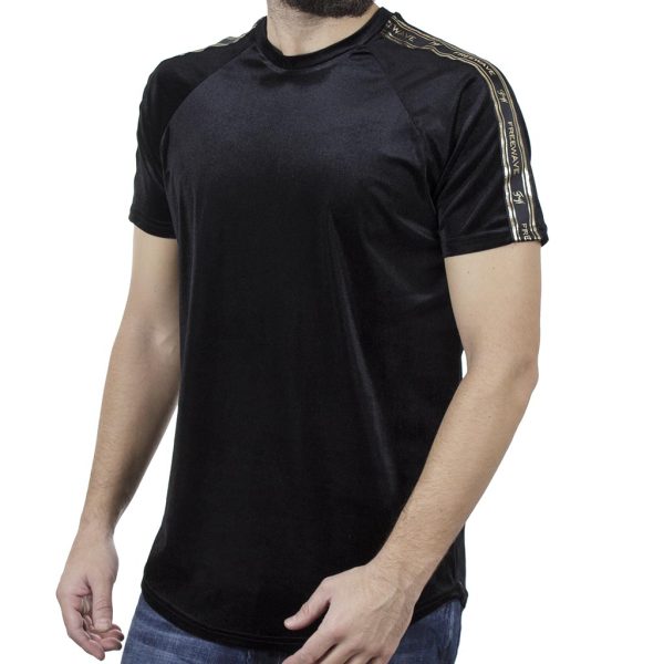 Κοντομάνικη Μπλούζα Βελούδο Fashion T-Shirt FREE WAVE 92112 Μαύρο