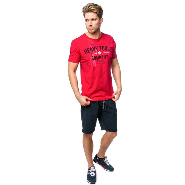 Κοντομάνικη Μπλούζα Single Jersey T-Shirt HEAVY TOOLS MAXTON Κόκκινο