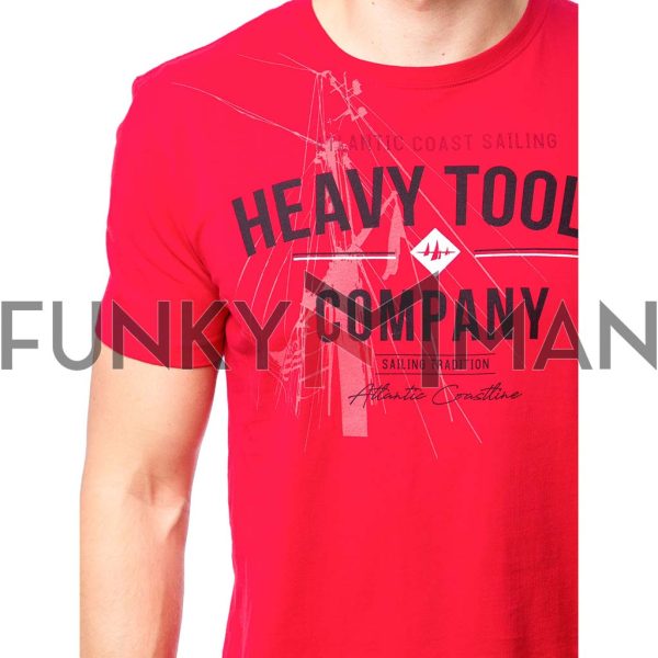 Κοντομάνικη Μπλούζα Single Jersey T-Shirt HEAVY TOOLS MAXTON Κόκκινο