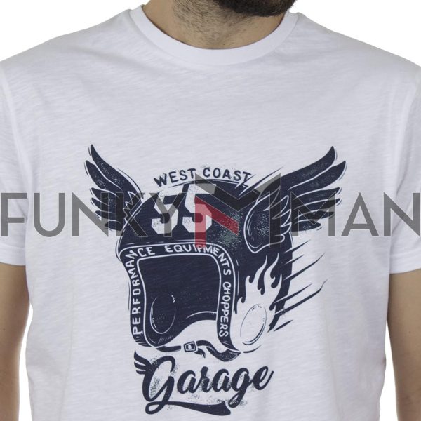 Κοντομάνικη Μπλούζα T-Shirt Garage55 GAM00122804 SS20 Λευκό