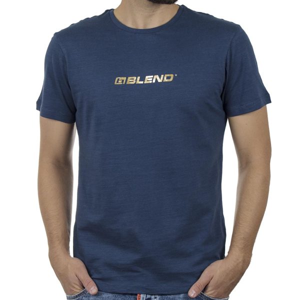 Κοντομάνικη Μπλούζα T-Shirt BLEND 20709760 SS20 Indigo Μπλε
