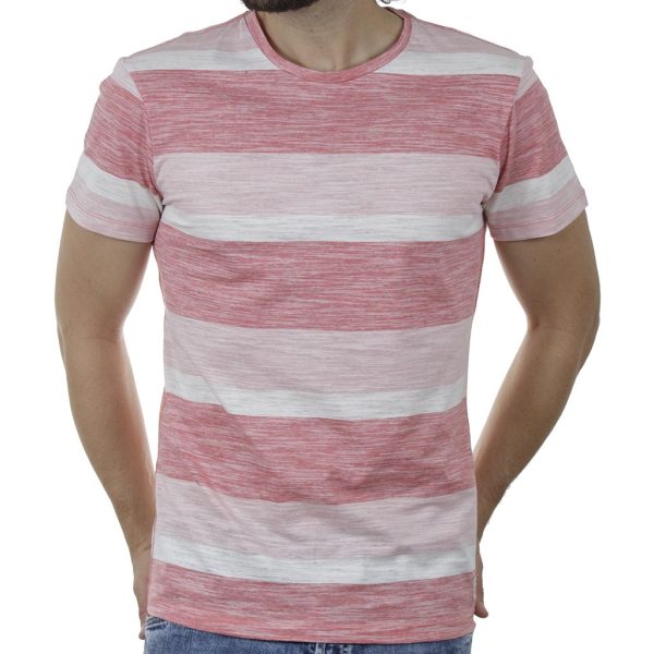 Ριγέ Κοντομάνικη Μπλούζα T-Shirt BLEND 20709769 SS20 Ροζ