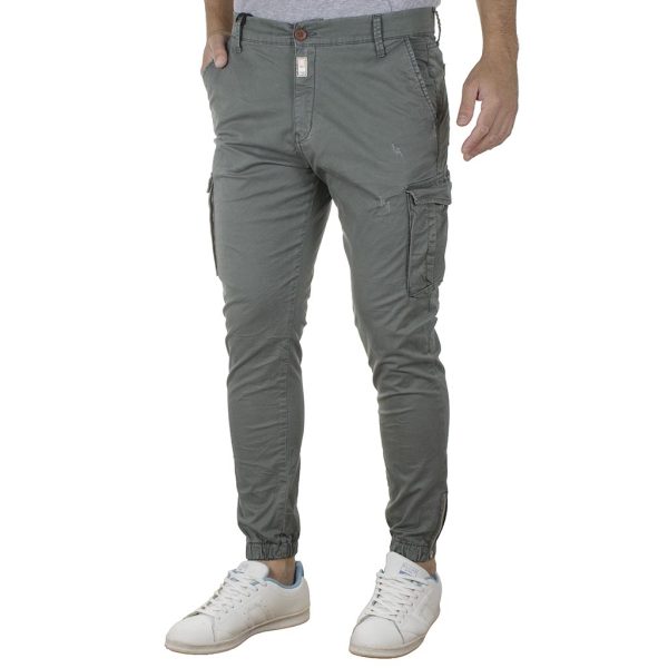 Cargo Παντελόνι Slim Fit με Λάστιχα COVER CANYON T0185 SS20 Χακί