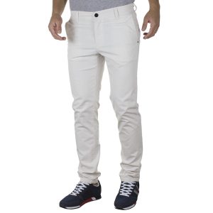 Παντελόνι Casual Chinos Fabric Design DAMAGED jeans D10A SS20 Λευκό