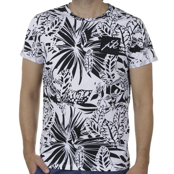Κοντομάνικη Μπλούζα Fashion T-Shirt PONTEROSSO 20-1054 PHOENIX SS20 Φλοράλ Λευκό