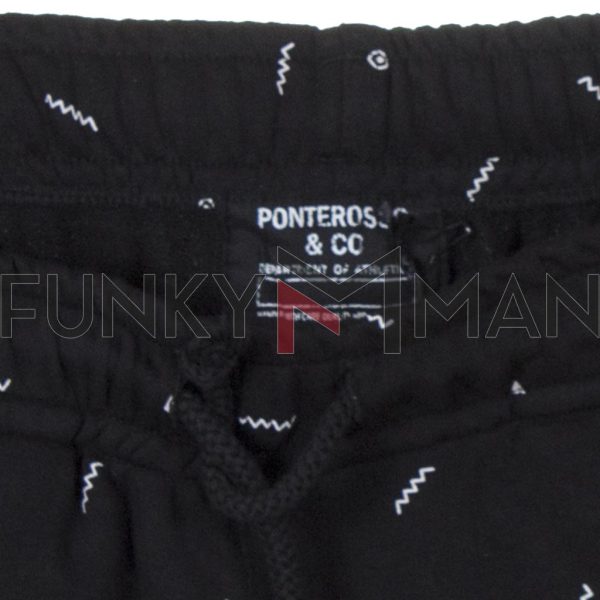 Μακό Βερμούδα All Over Print PonteRosso 20-1034 Shorts SS20 Μαύρο