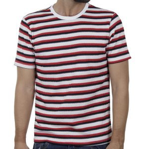 Κοντομάνικο Ριγέ T-Shirt FREE WAVE 21105 SS20 Κόκκινο