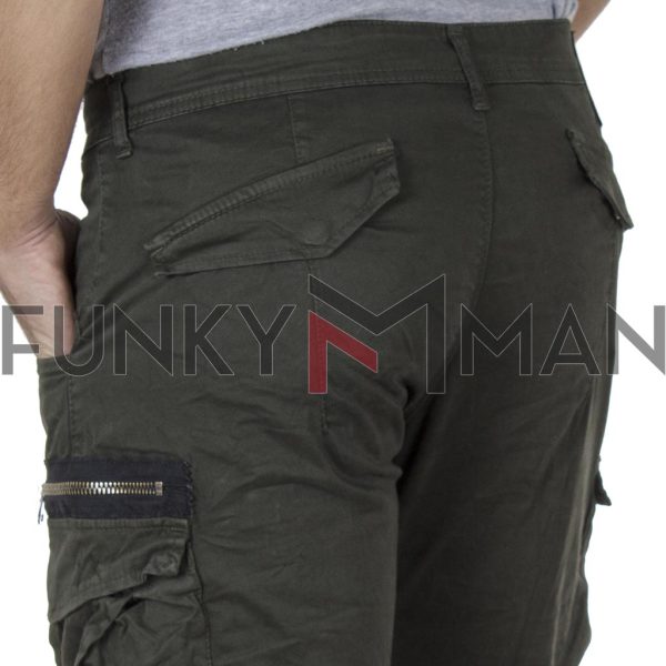Cargo Παντελόνι Back2jeans M12 FW20 ARMY Χακί