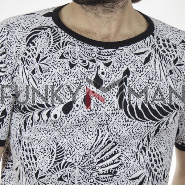 Κοντομάνικο Fashion T-Shirt FREE WAVE 22106 Floral Μαύρο