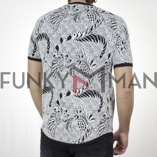 Κοντομάνικο Fashion T-Shirt FREE WAVE 22106 Floral Μαύρο