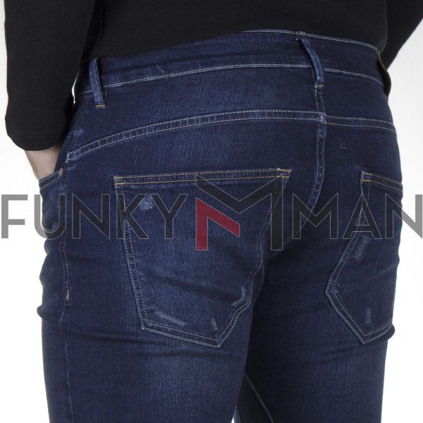 Τζιν Παντελόνι Slim με Λάστιχα SCINN Jeans LEON D FW20 Μπλε