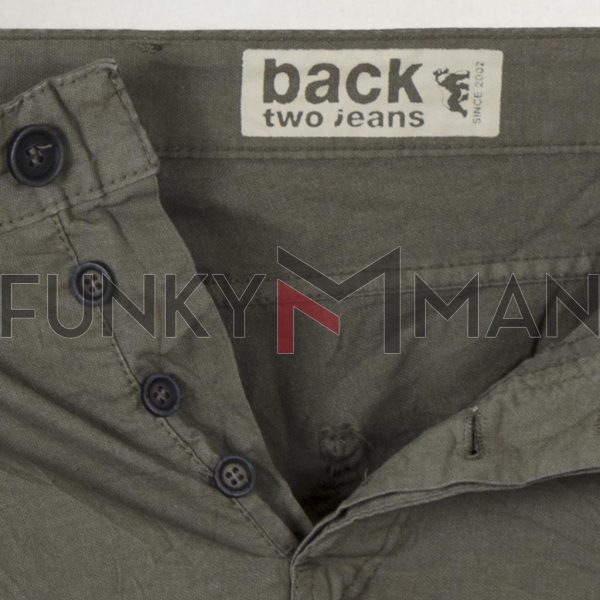 Cargo Παντελόνι με Λάστιχα Back2jeans W54 SS21 ARMY Χακί