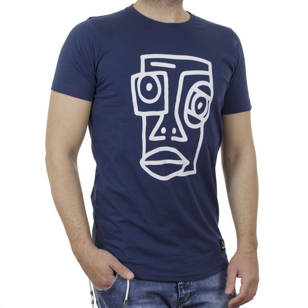 Κοντομάνικη Μπλούζα T-Shirt Cotton4all 21-211 SS21 indigo Μπλε
