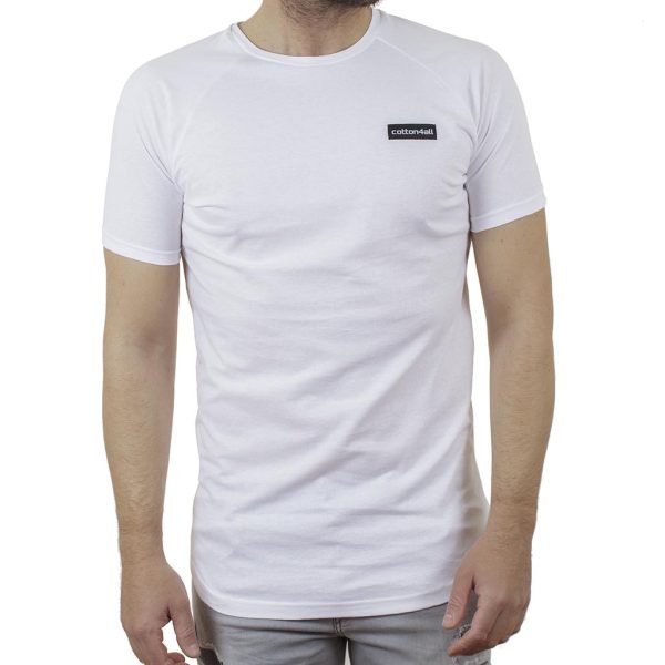 Κοντομάνικη Μπλούζα T-Shirt Cotton4all 21-234 SS21 Λευκό
