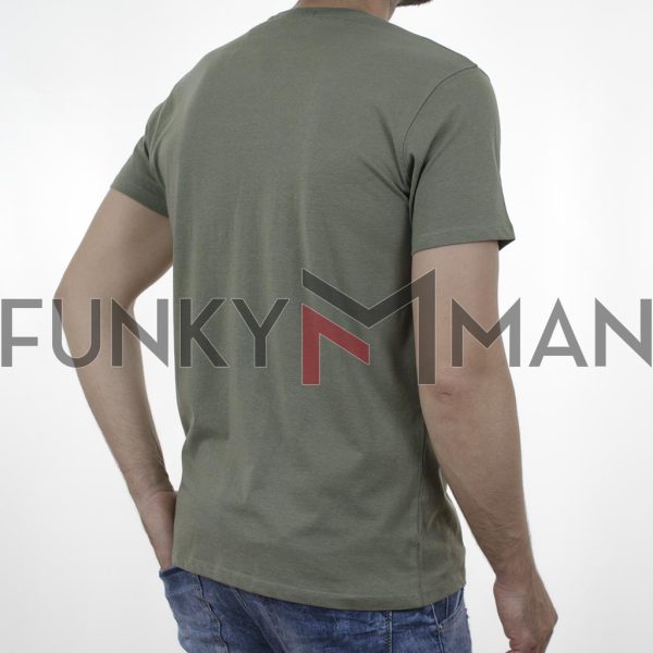 Κοντομάνικη Μπλούζα T-Shirt DOUBLE TS-150 Χακί