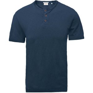 Κοντομάνικο Henley T-Shirt DOUBLE TS-152 Μπλε