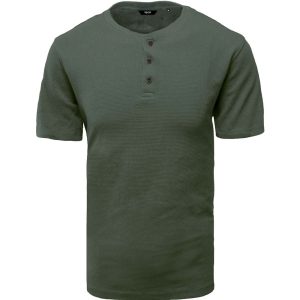 Κοντομάνικο Henley Special Fabric T-Shirt DOUBLE TS-153 Χακί