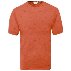 Cotton Flama T-Shirt All Over Print DOUBLE TS-160 Πορτοκαλί
