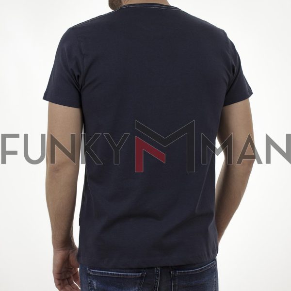 Graphic Print T-Shirt DOUBLE TS-167 Navy