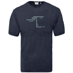 Graphic Print T-Shirt DOUBLE TS-168 Navy