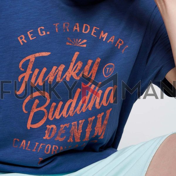 T-Shirt FUNKY BUDDHA FBM003-016-04 Indigo