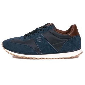 Suede Leather Sneakers HEAVY TOOLS URKUND Navy
