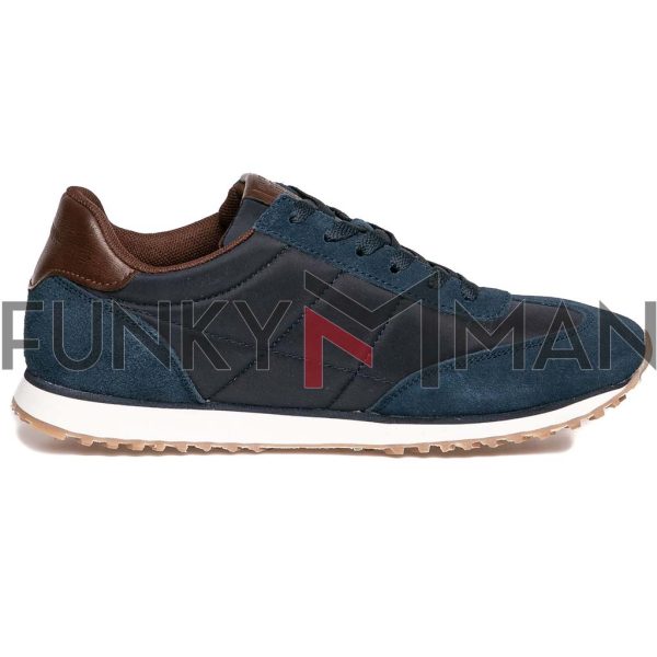 Suede Leather Sneakers HEAVY TOOLS URKUND Navy