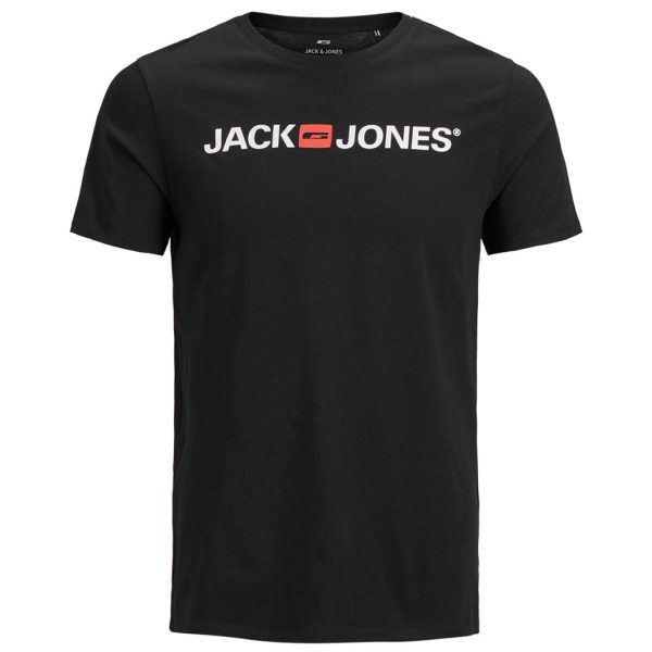 Κοντομάνικο Slim Fit T-Shirt JACK & JONES JJECORP LOGO 12137126 Μαύρο