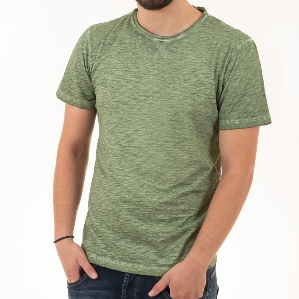 Κοντομάνικη Μπλούζα T-Shirt Back2Jeans B19 SS21 Olive