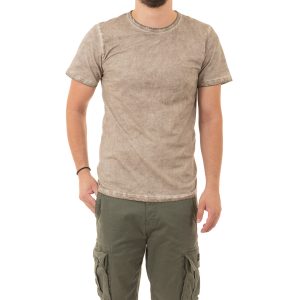 Κοντομάνικη Μπλούζα T-Shirt Back2Jeans B34 Sand