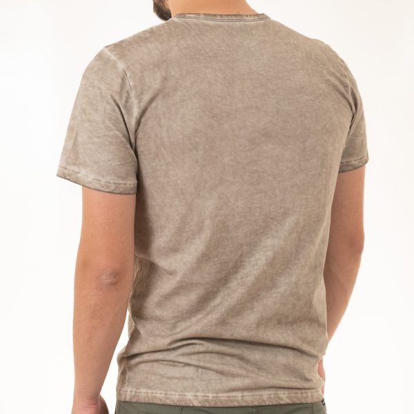 Κοντομάνικη Μπλούζα T-Shirt Back2Jeans B34 Sand