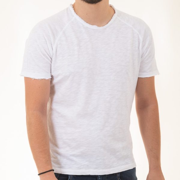 Κοντομάνικη Μπλούζα T-Shirt Back2Jeans MOD 01 Λευκό