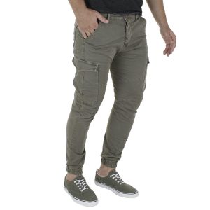 Cargo Παντελόνι με Λάστιχα Back2jeans W48 SS21 ARMY Χακί