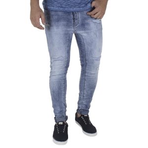 Jean Παντελόνι Slim Fit DAMAGED jeans US5 Μπλε